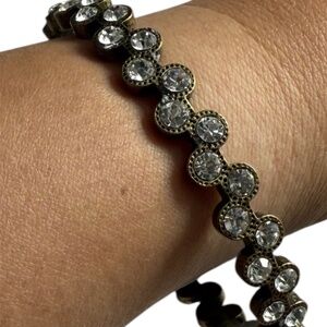 Solid bangle , bracelet with stones